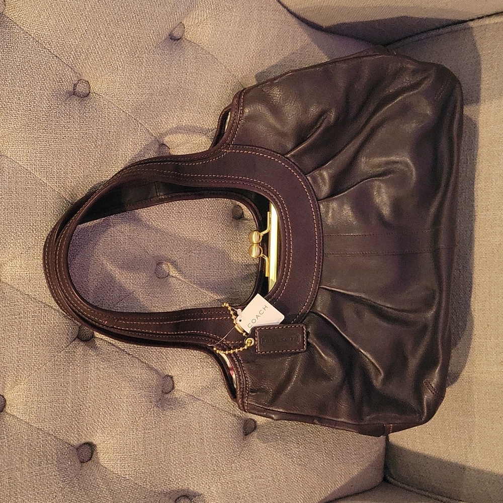 NWT - Brown Leather Coach Purse